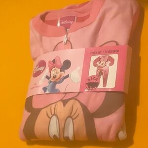 Disney Minnie Mouse Pink Girl Blanket Sleeper Size 3T, NWT